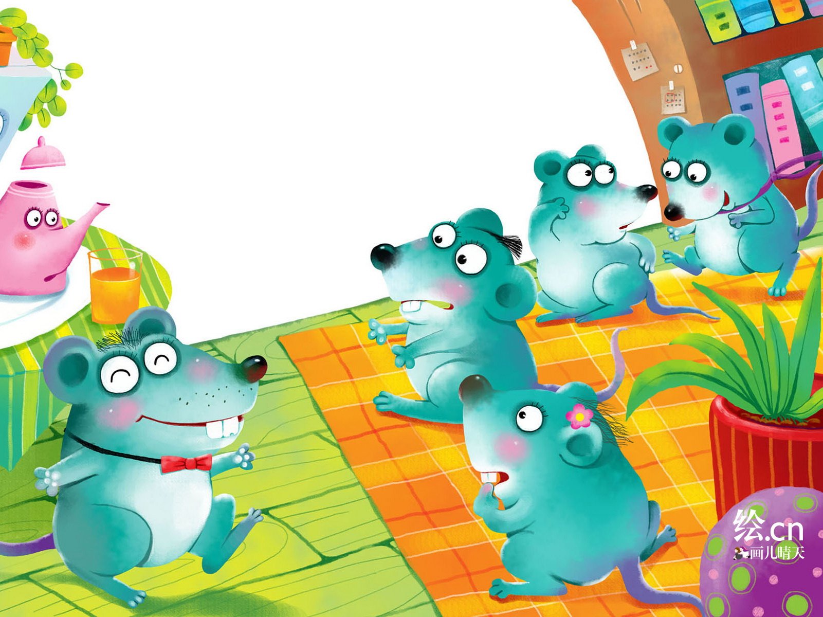 画儿晴天,童趣,手绘