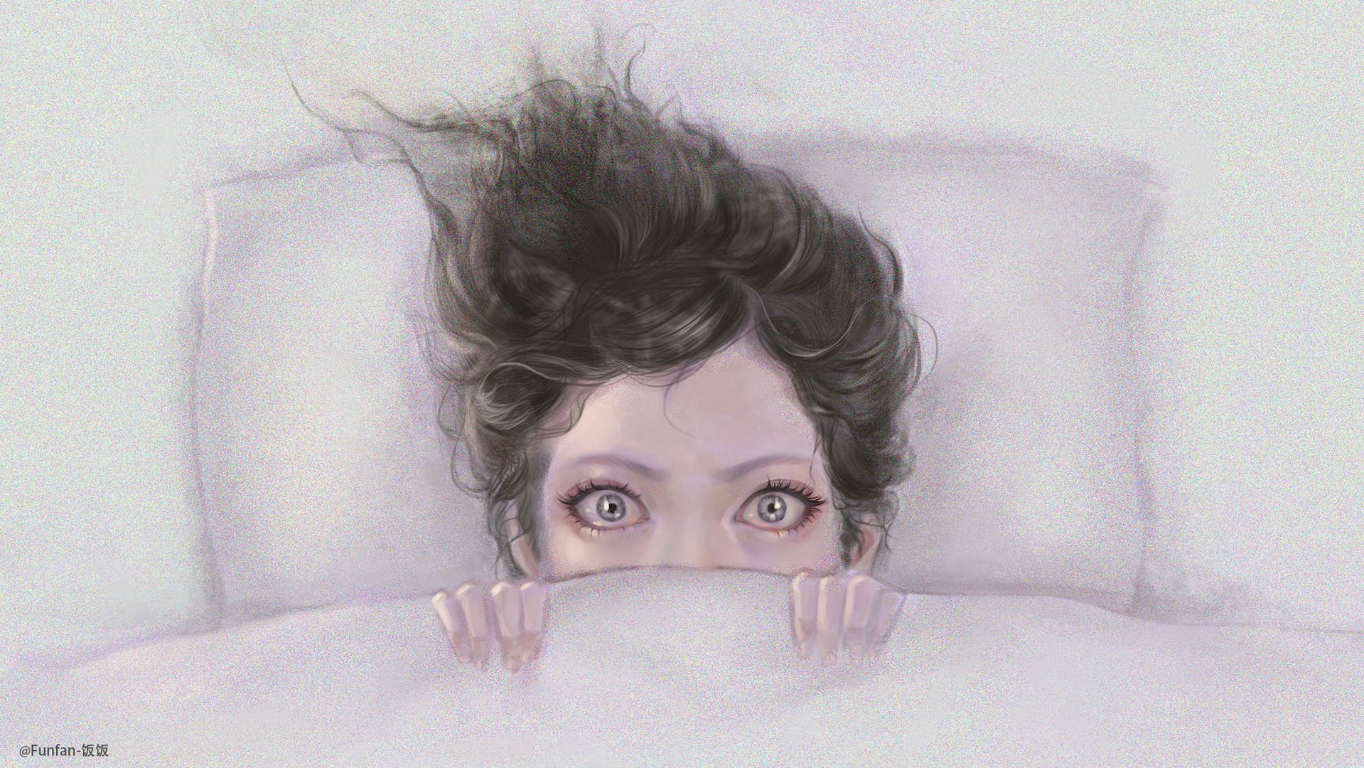 炫酷,另类,个性,简约,手绘,女孩,funfan