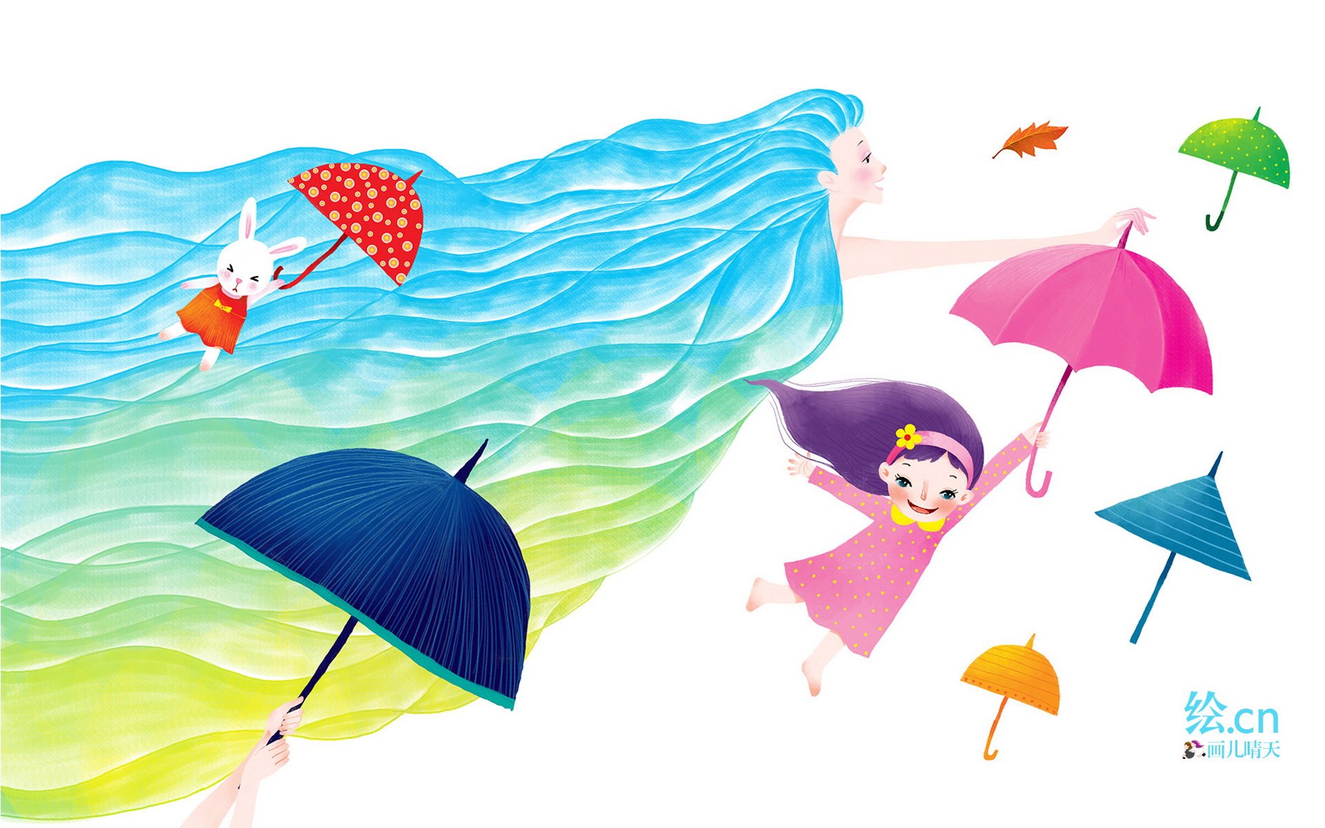 画儿晴天,童趣,手绘