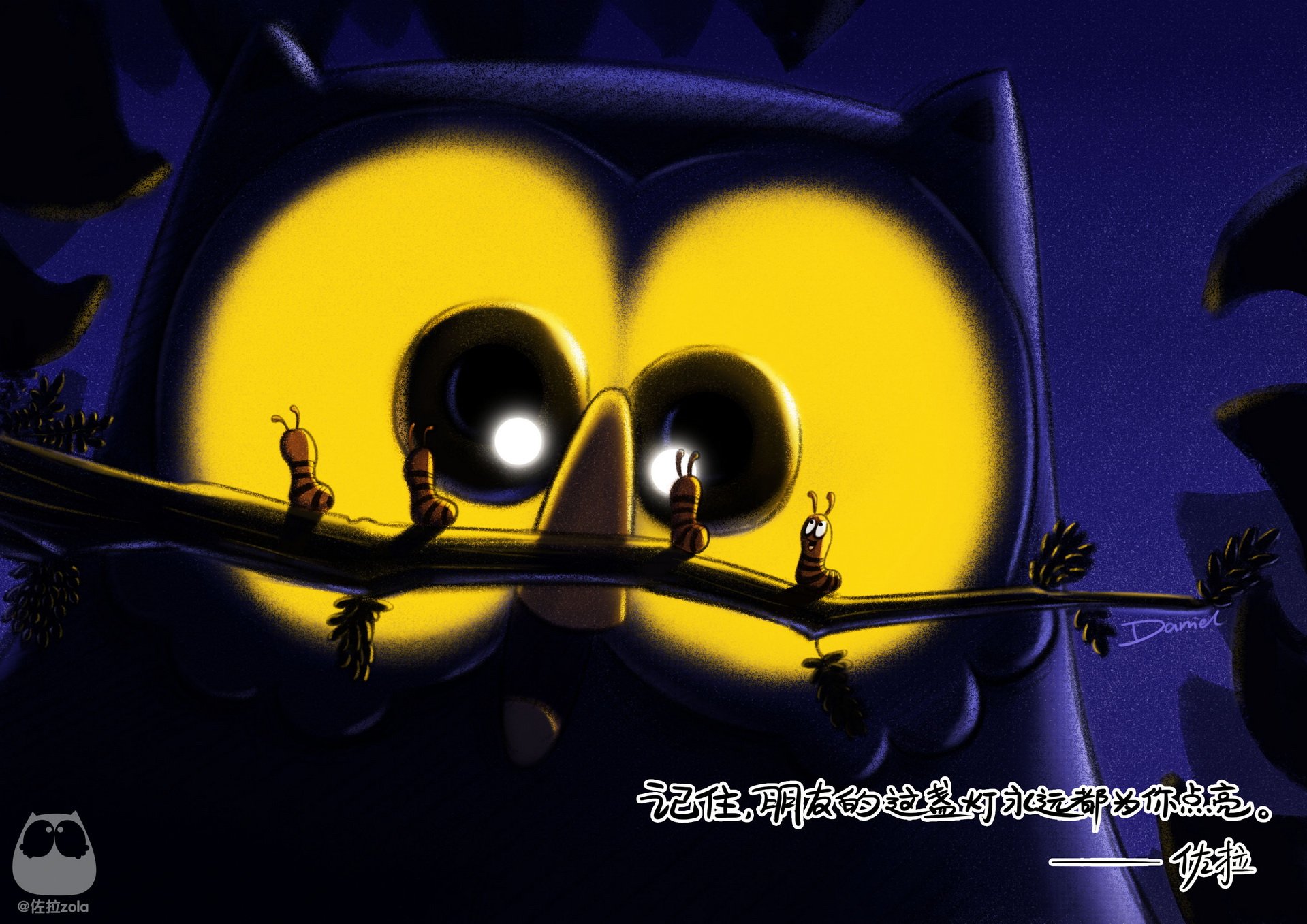 猫头鹰佐拉,文字,励志,正能量,心灵鸡汤