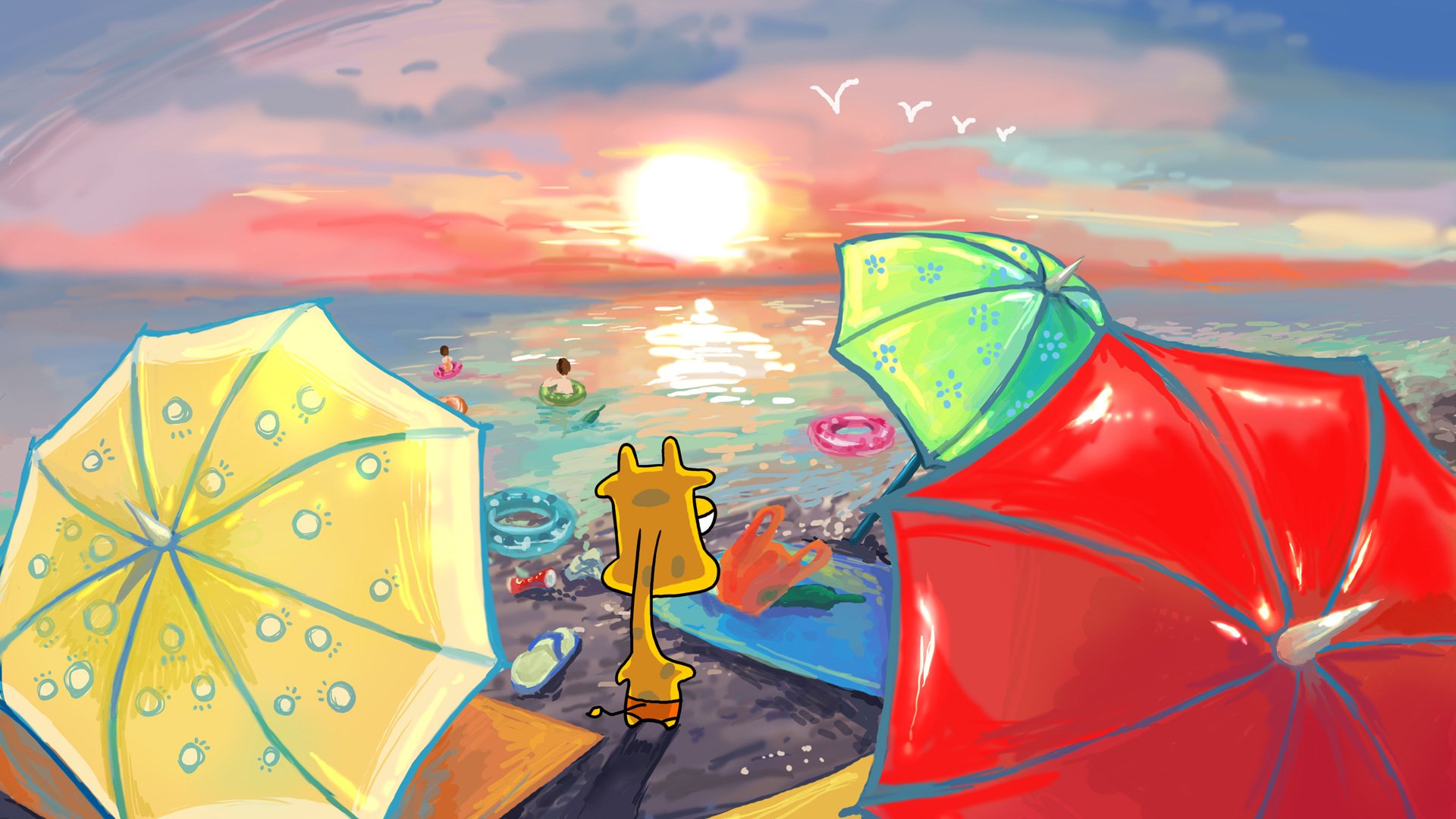 迷雾中的但丁,长颈鹿