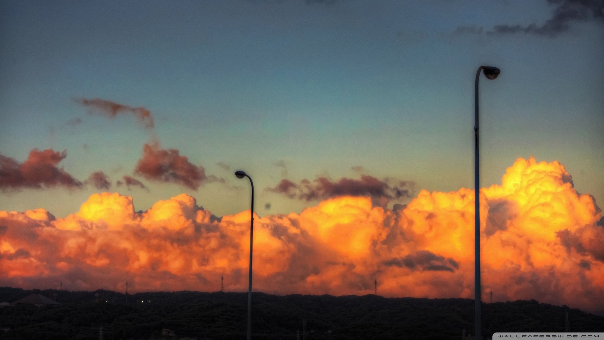 风景,夜晚,城市夜景,路灯,黄昏