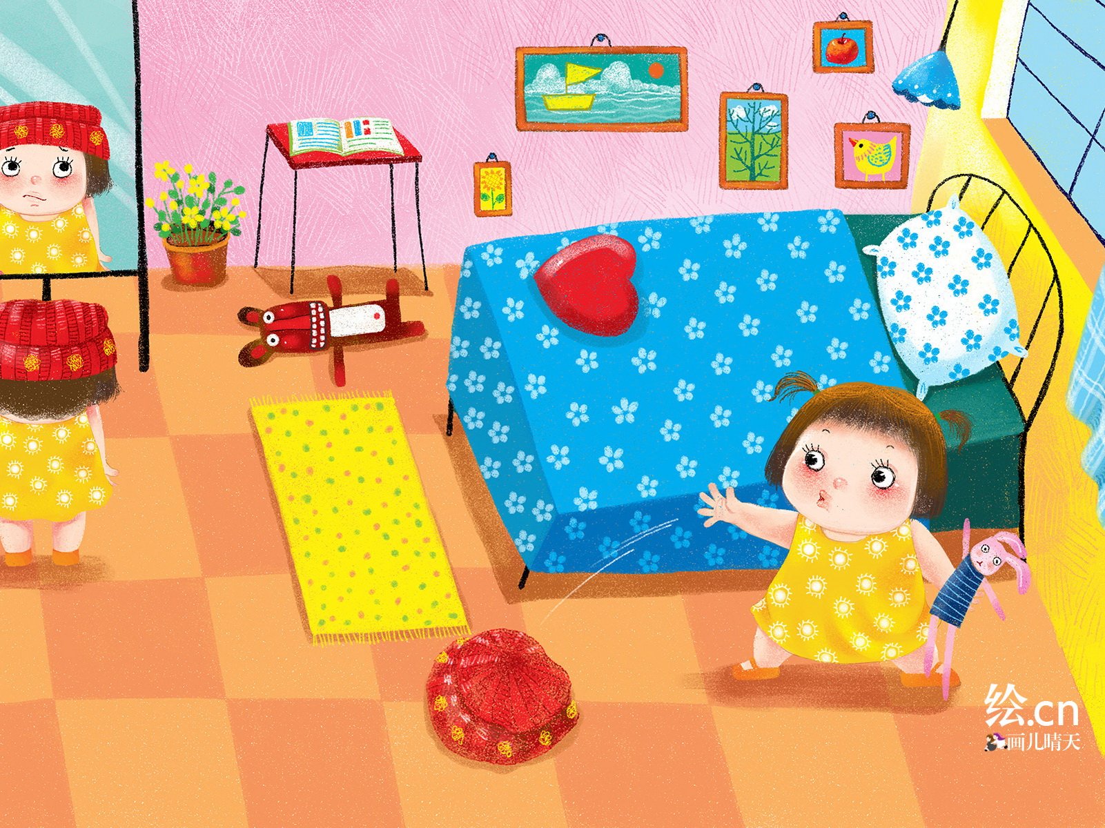 画儿晴天,童趣,手绘