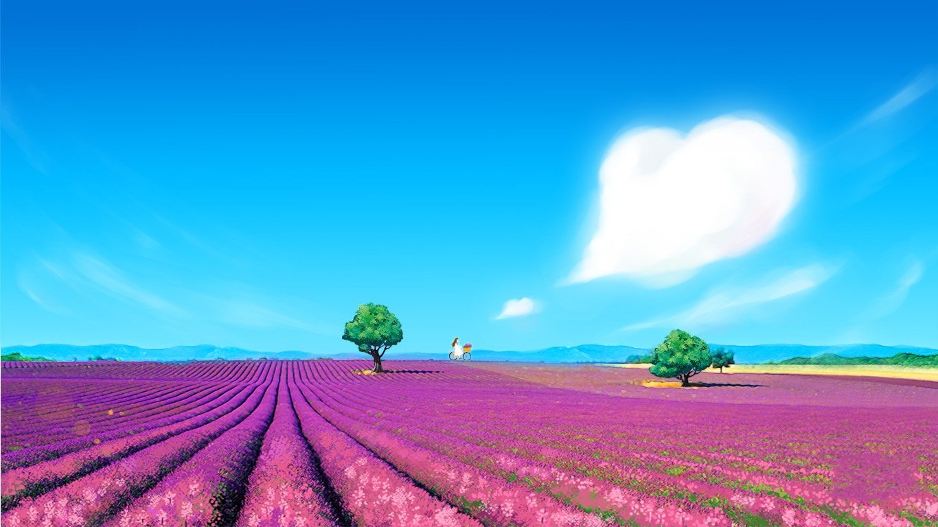 小清新,唯美,薰衣草,风景,植物,等待爱情,紫色