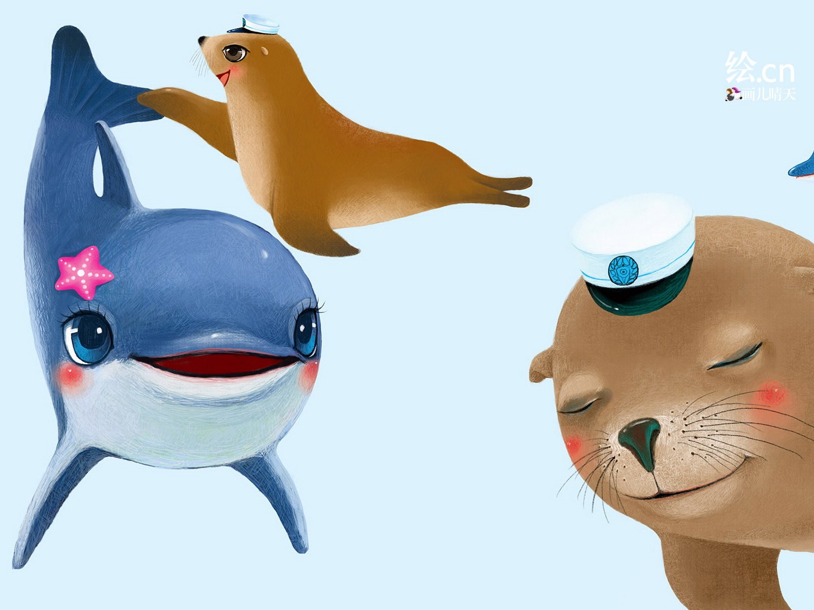 画儿晴天,童趣,手绘