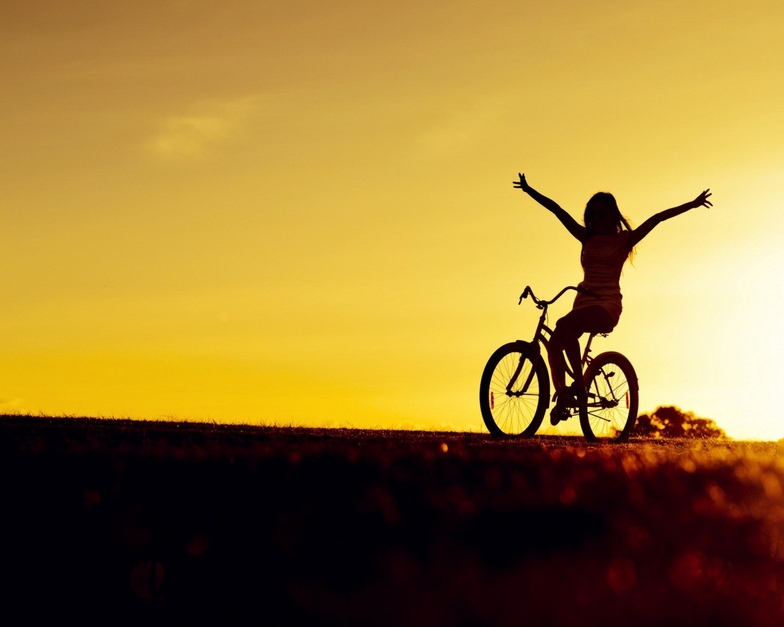 小清新,唯美,青春,美女,影子,夕阳,背影