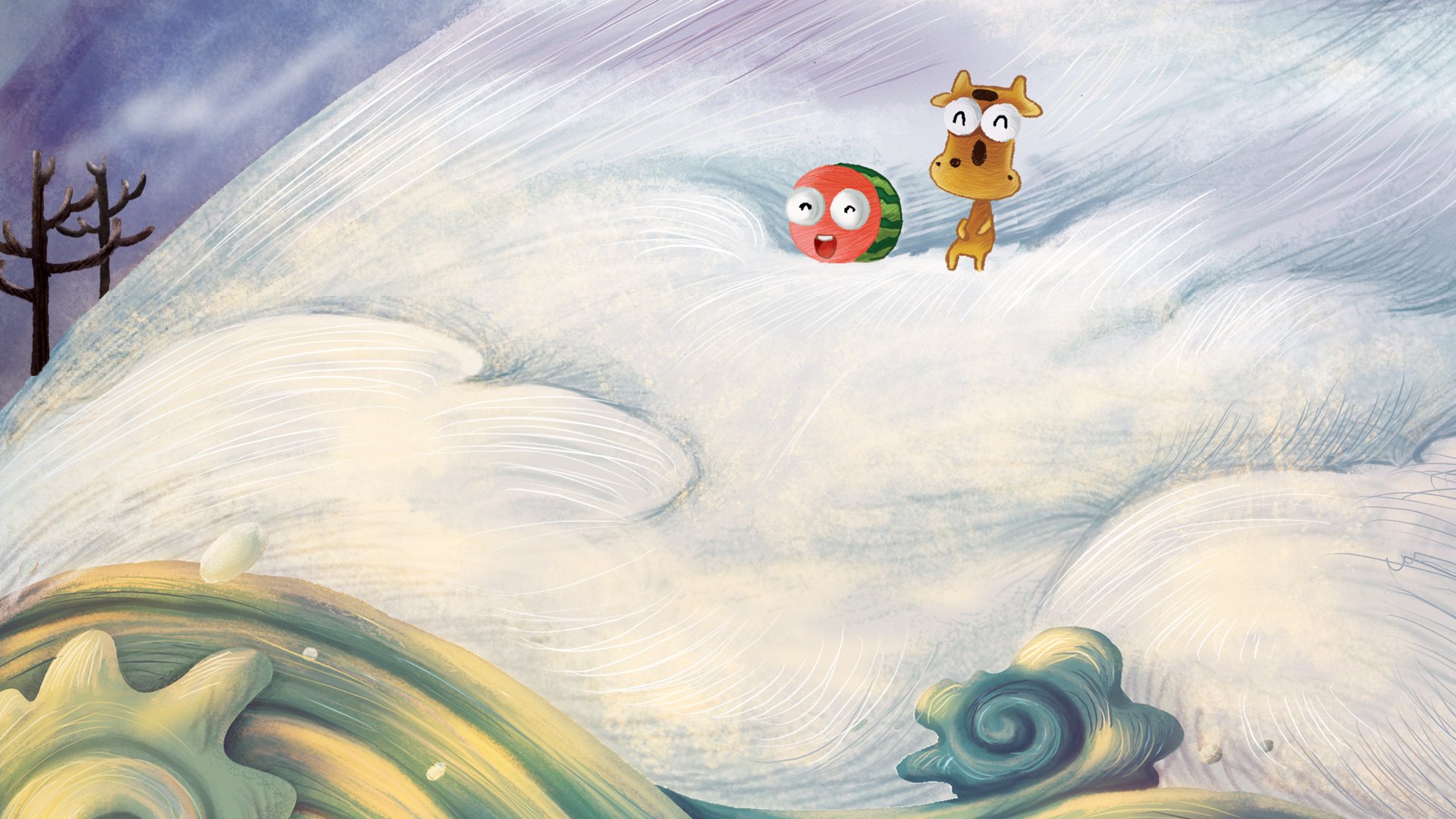 迷雾中的但丁,长颈鹿