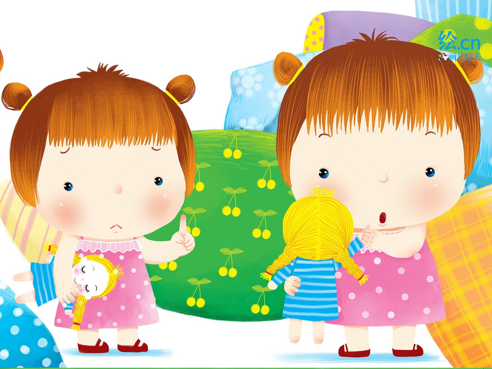 画儿晴天,童趣,手绘