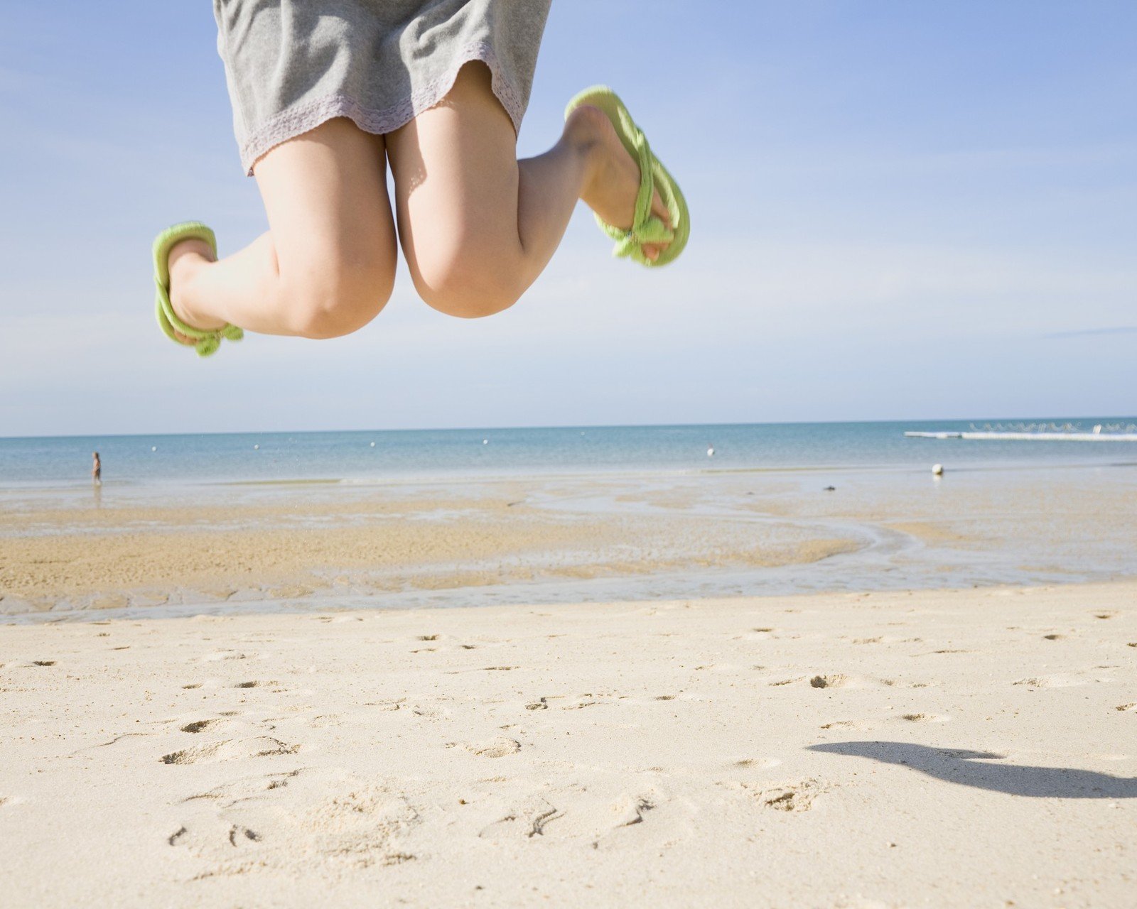 小清新,唯美,跳跃,海边,美女