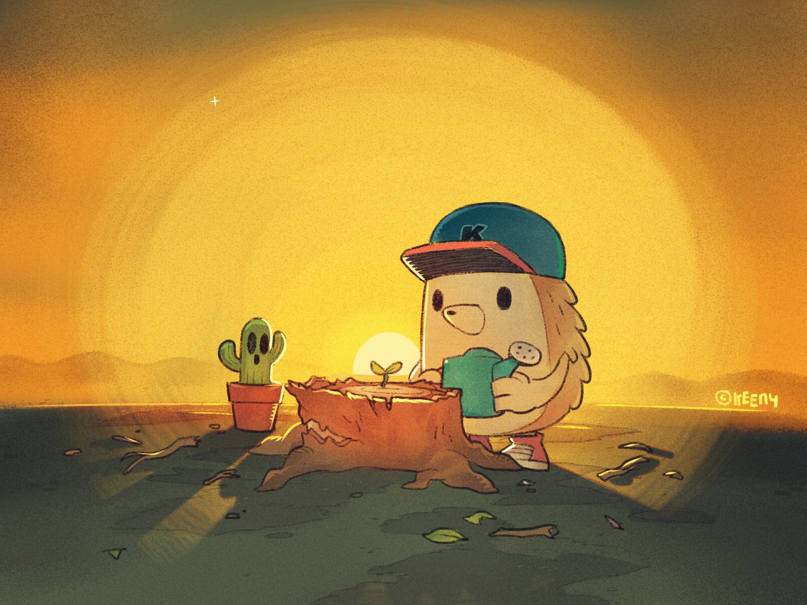 keeny,刺猬,正能量,祈祷,祈福