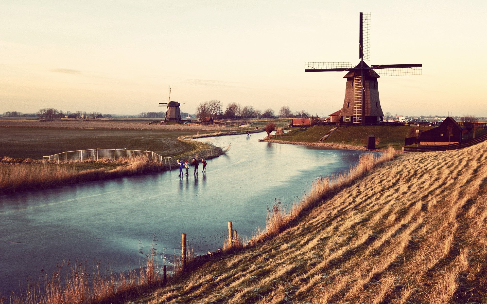 风景,自然风光,风车,唯美,意境,田园