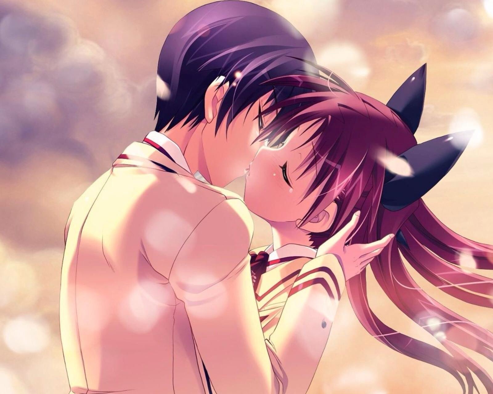 动漫,卡通,情侣,kiss,二次元