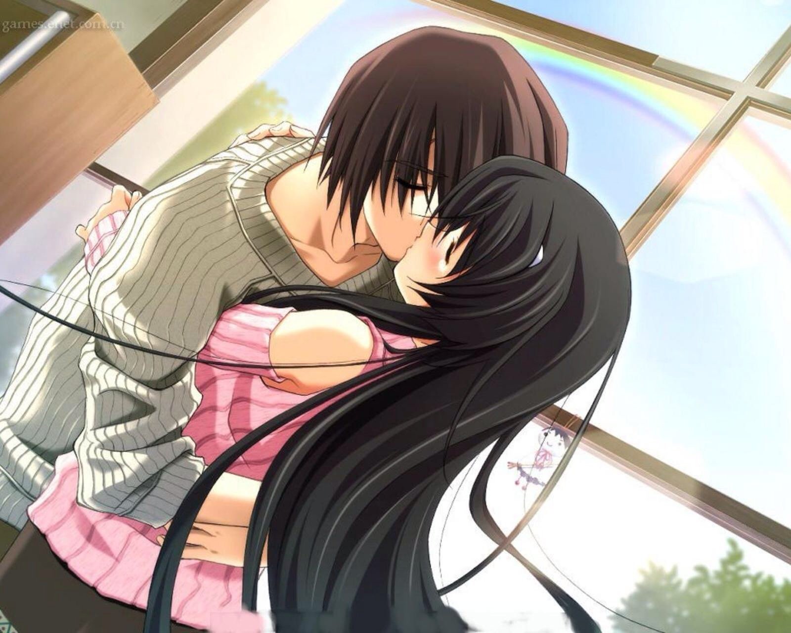 动漫,卡通,情侣,kiss,二次元