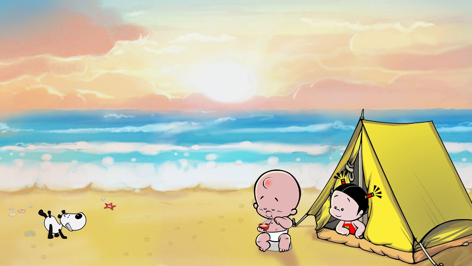 小破孩,卡通,手绘