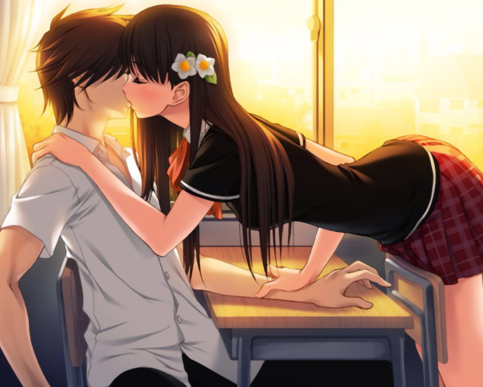 动漫,卡通,情侣,kiss,二次元