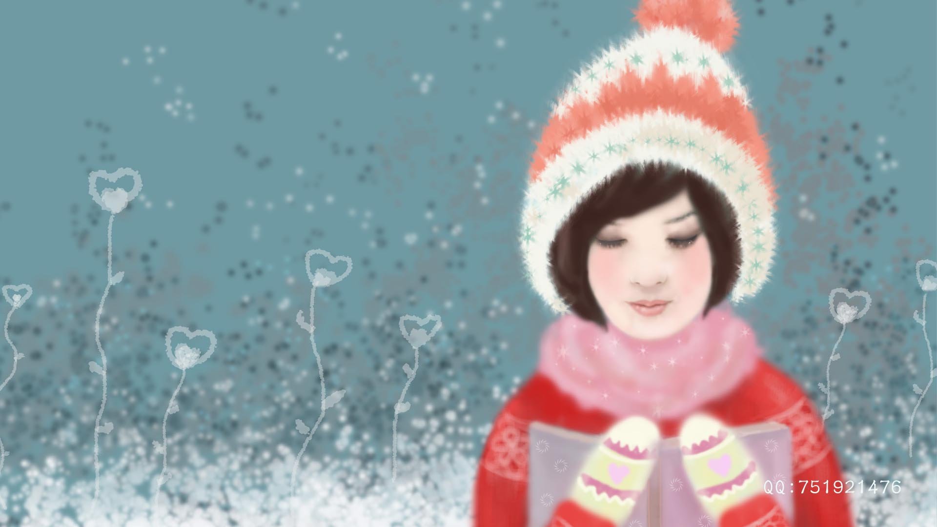 梦里飞插画,女孩,梦幻