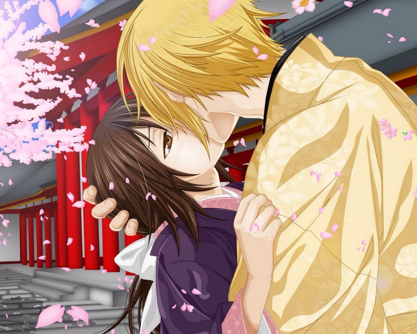 动漫,卡通,情侣,kiss,二次元