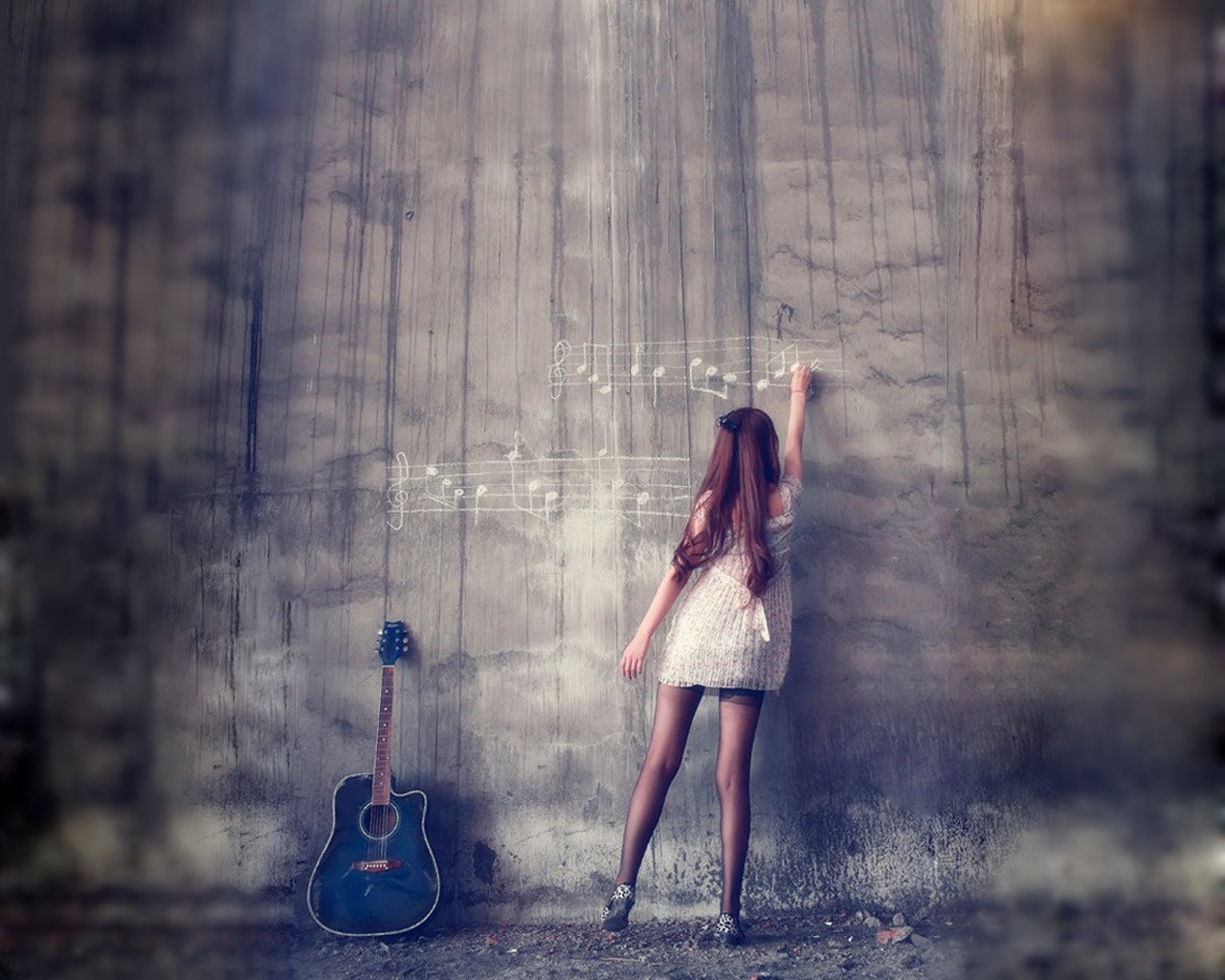 女孩,唯美,背影