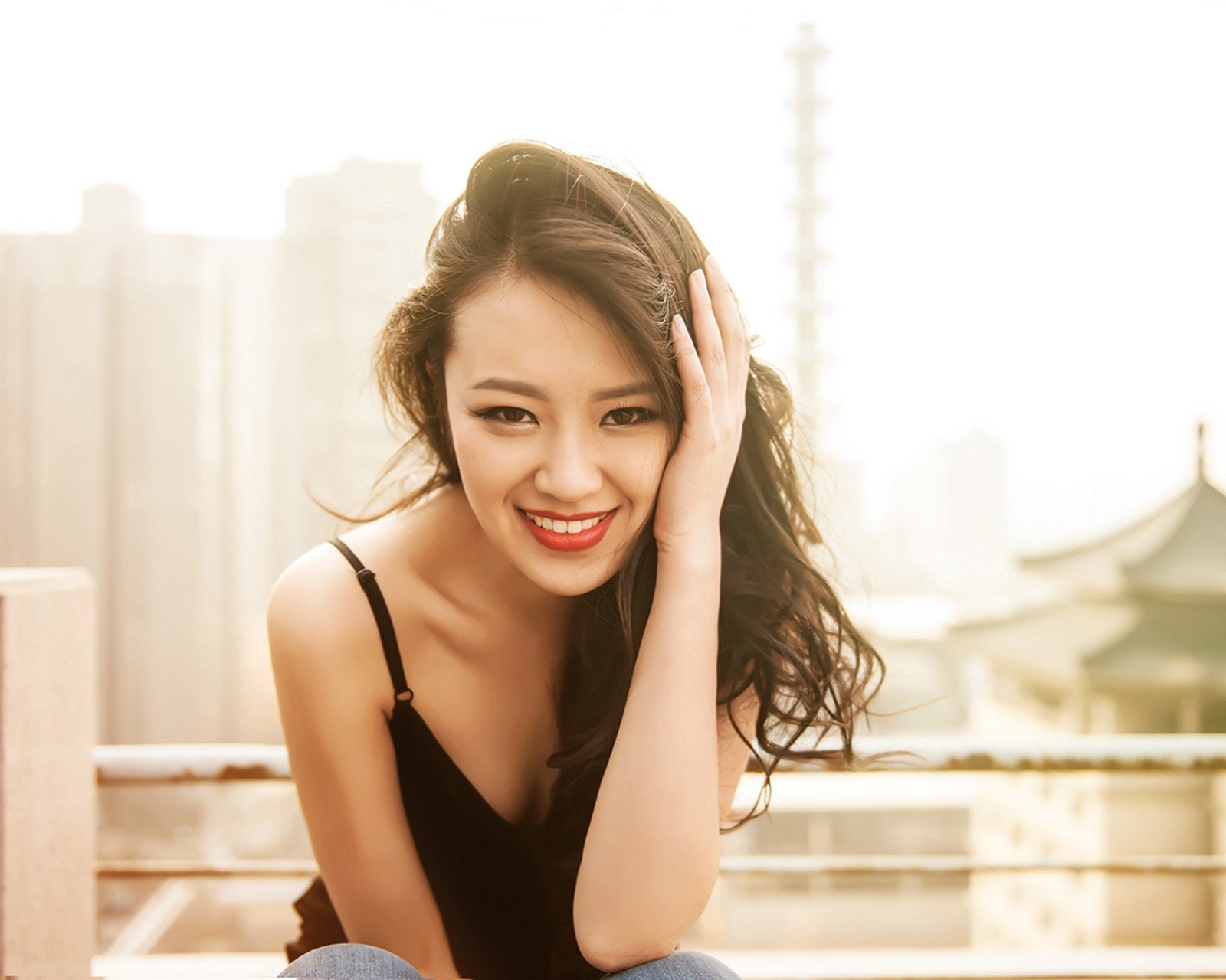 美女,笑容,性感