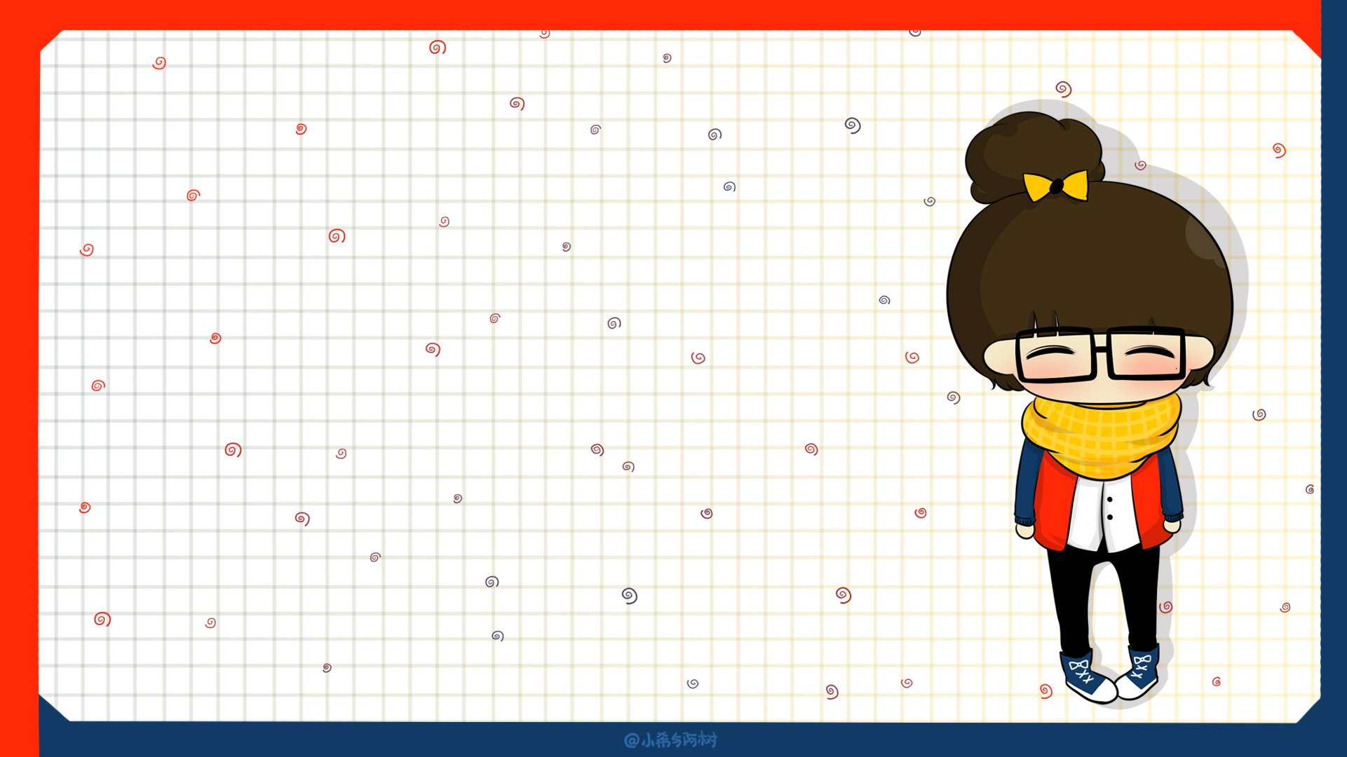 小希和阿树,卡通,手绘,可爱,爱情