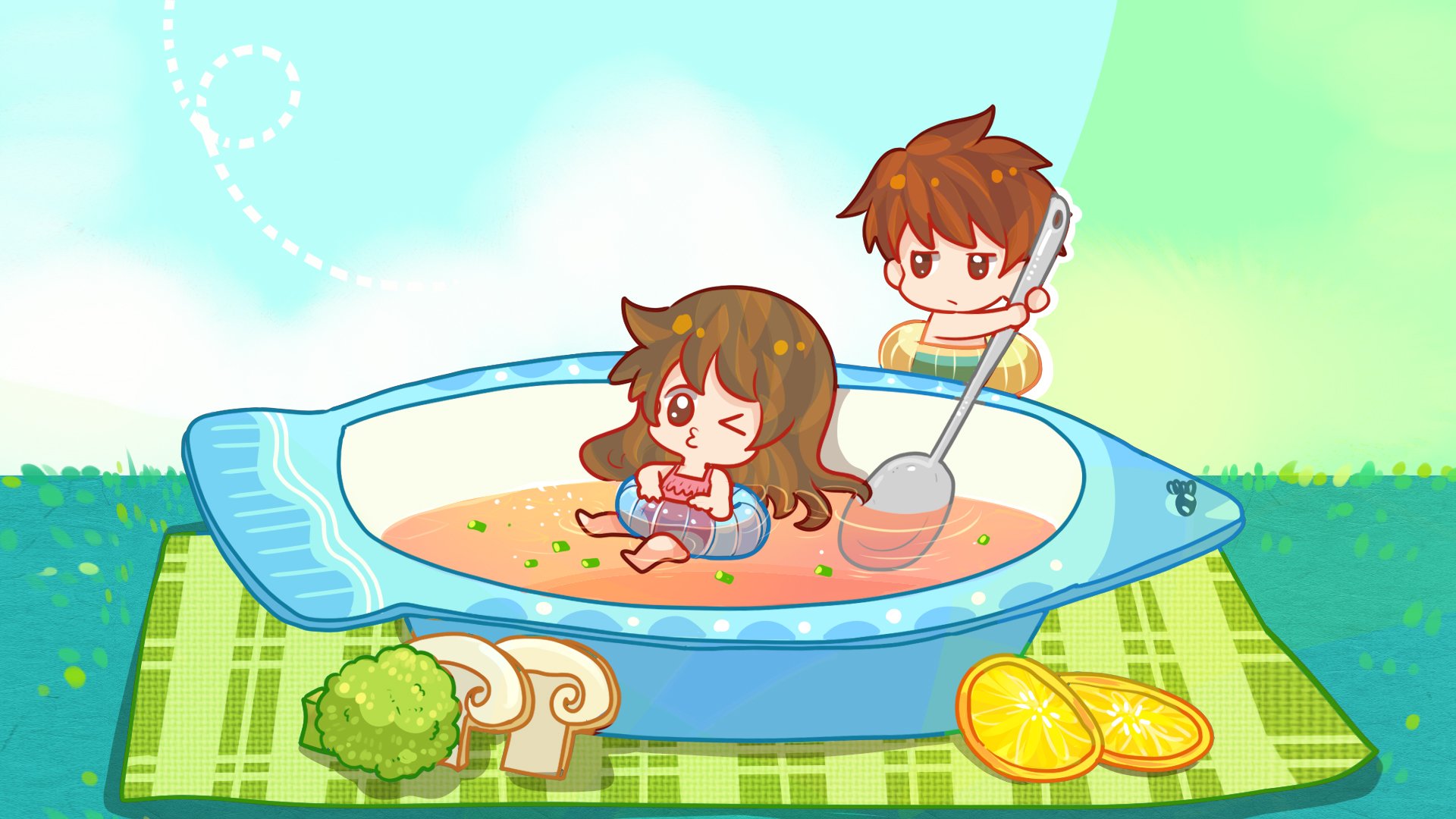 卡通,伟大的安妮,安妮,@伟大的安妮,安妮和王小明,爱情,情侣