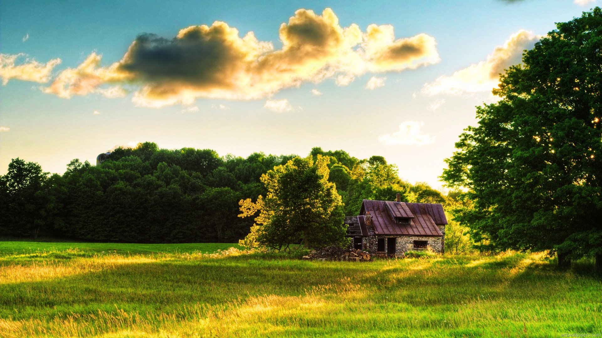 风景,自然风光,意境,炎炎夏日,黄昏,傍晚,落日余晖,平原
