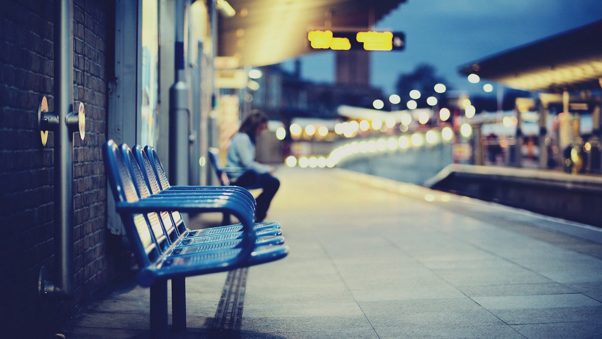风景,夜晚,城市夜景,晚上,街道,灯火通明,灯火阑珊,建筑,椅子,街头