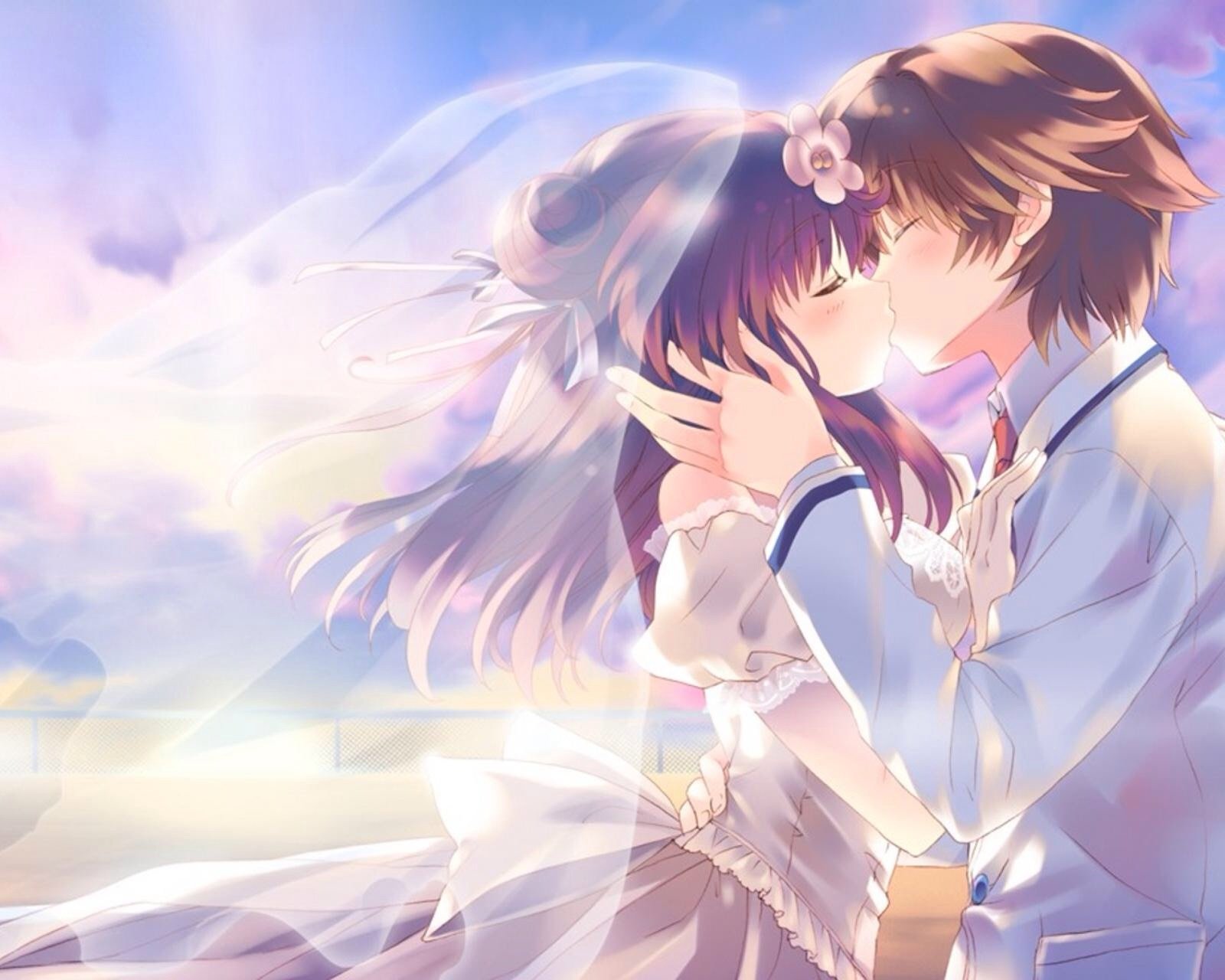 动漫,卡通,情侣,kiss,二次元