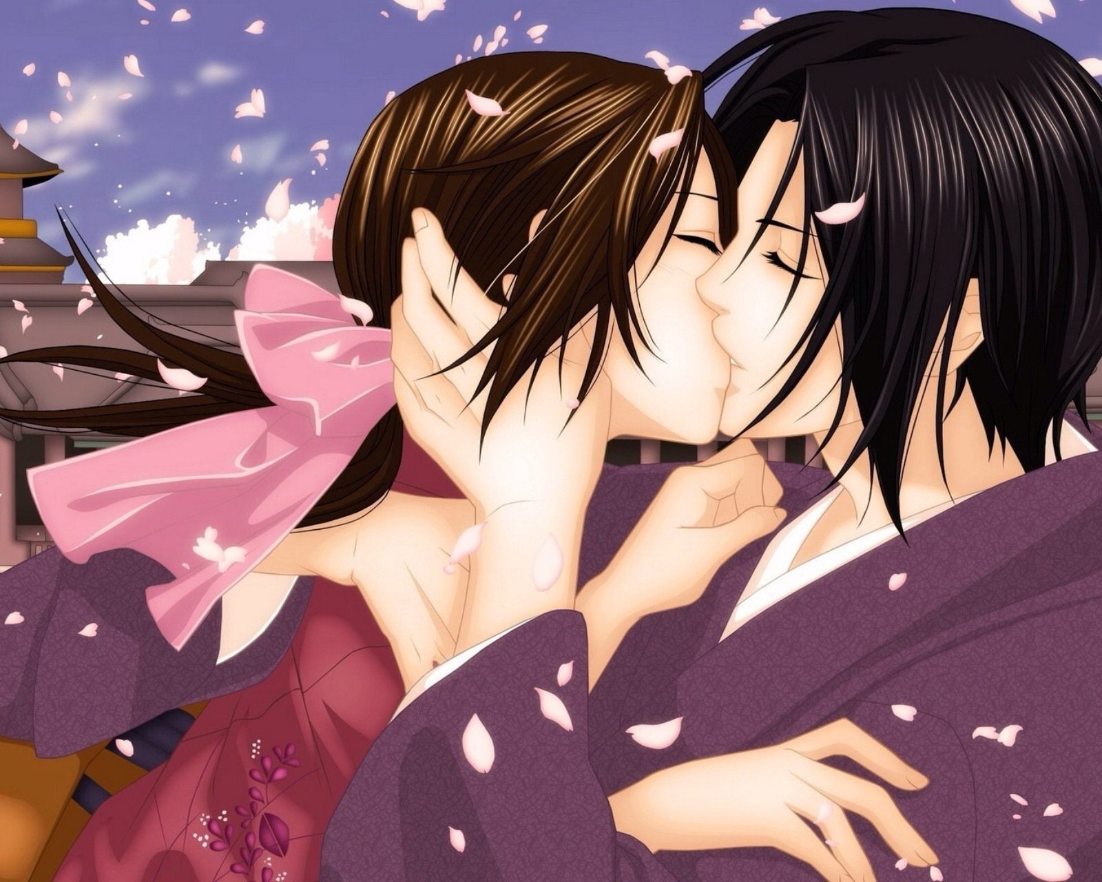 动漫,卡通,情侣,kiss,二次元