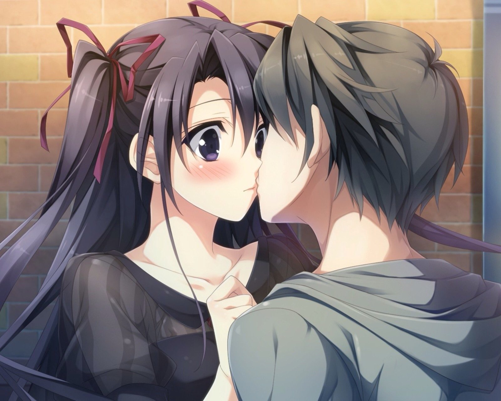 动漫,卡通,情侣,kiss,二次元