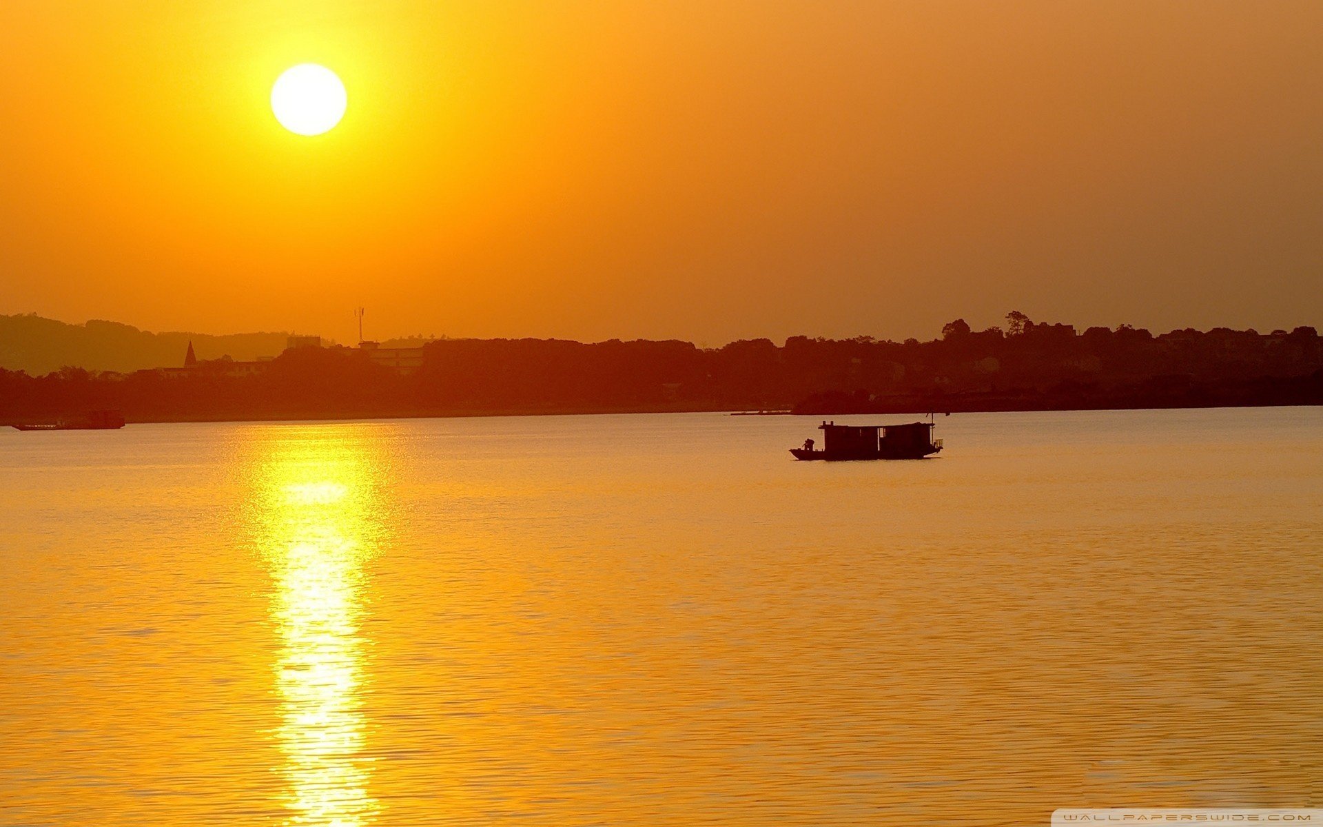 风景,自然风光,大自然,一曲渔歌,船,意境