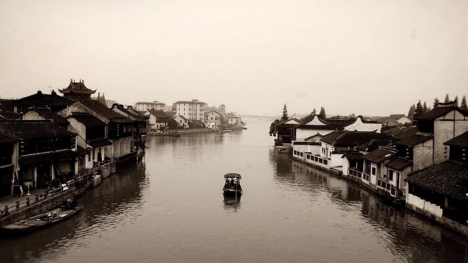 风景,自然风光,大自然,一曲渔歌,船,意境