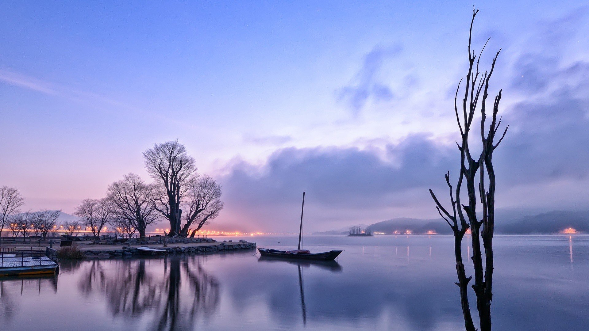 风景,自然风光,大自然,一曲渔歌,船,意境