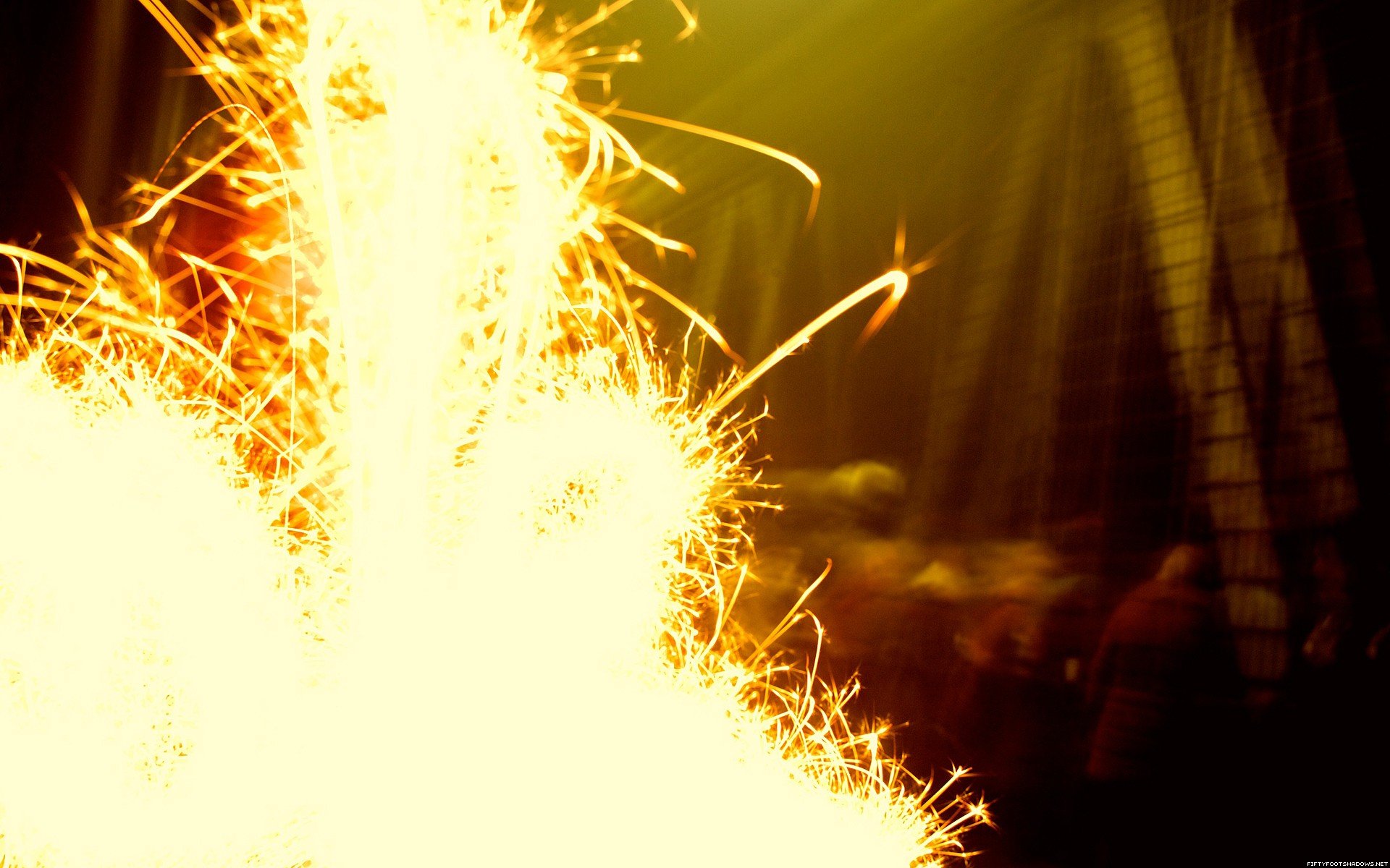 绚丽,烟花,黑色