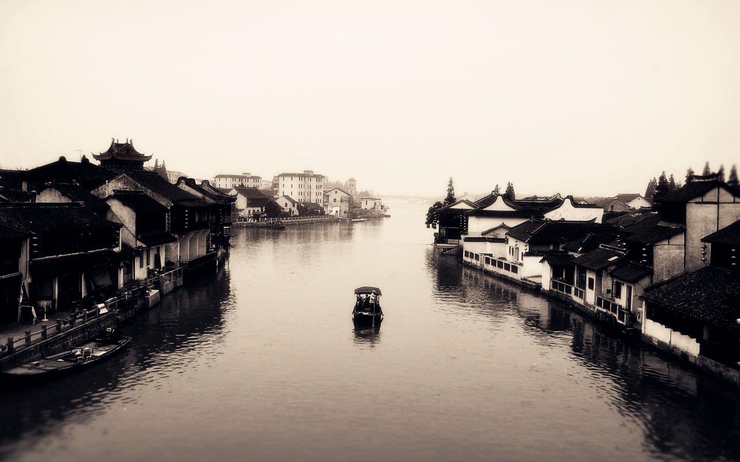 风景,自然风光,大自然,一曲渔歌,船,意境