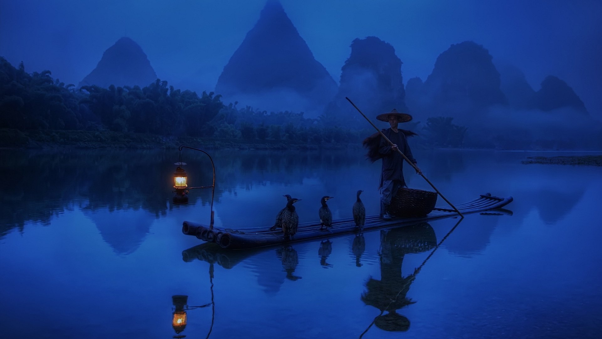 风景,自然风光,大自然,一曲渔歌,船,意境