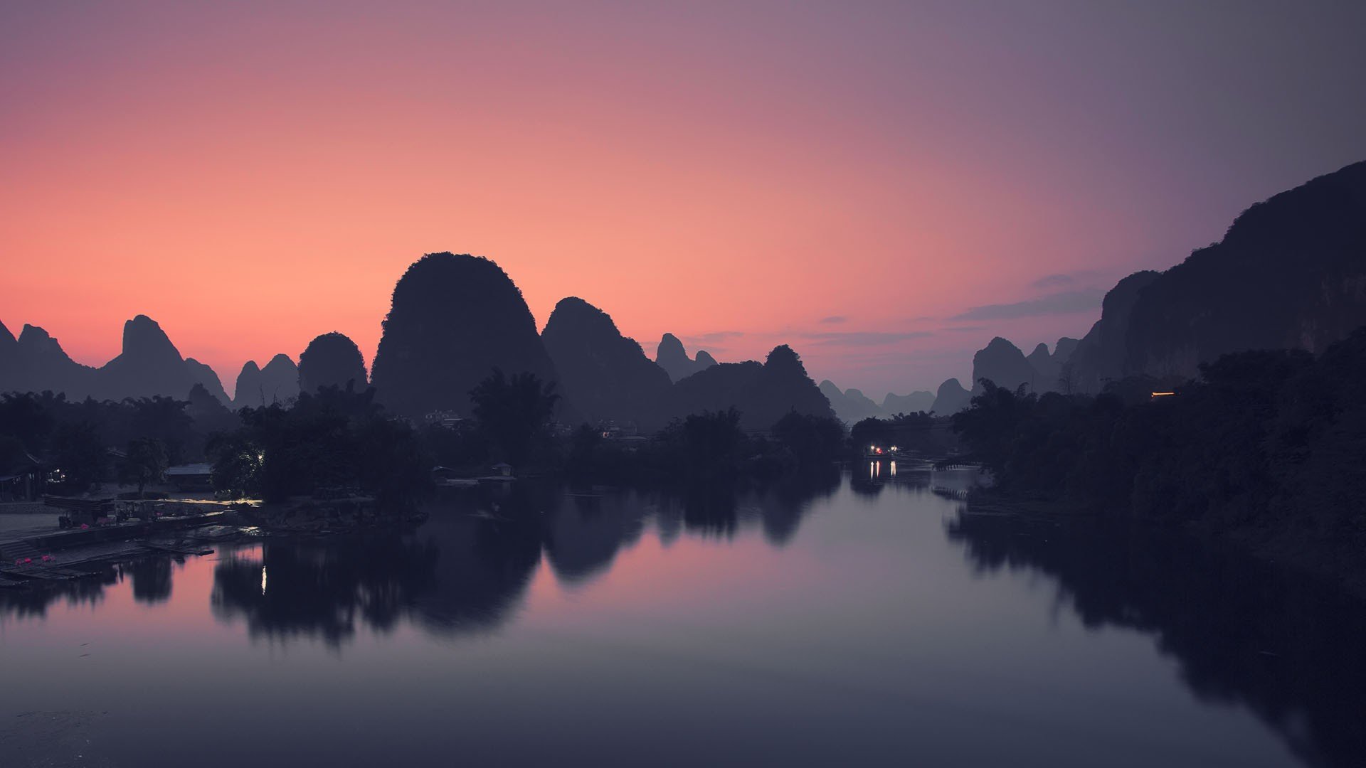 风景,自然风光,大自然,一曲渔歌,船,意境