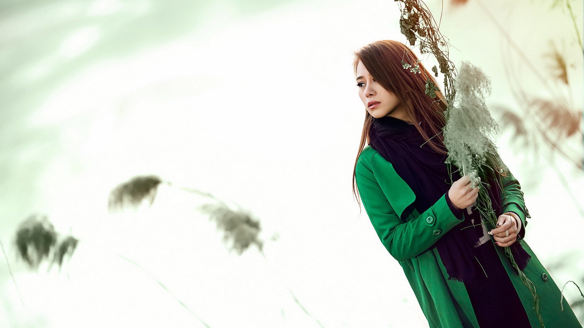 美女,知性,忧郁,宽屏