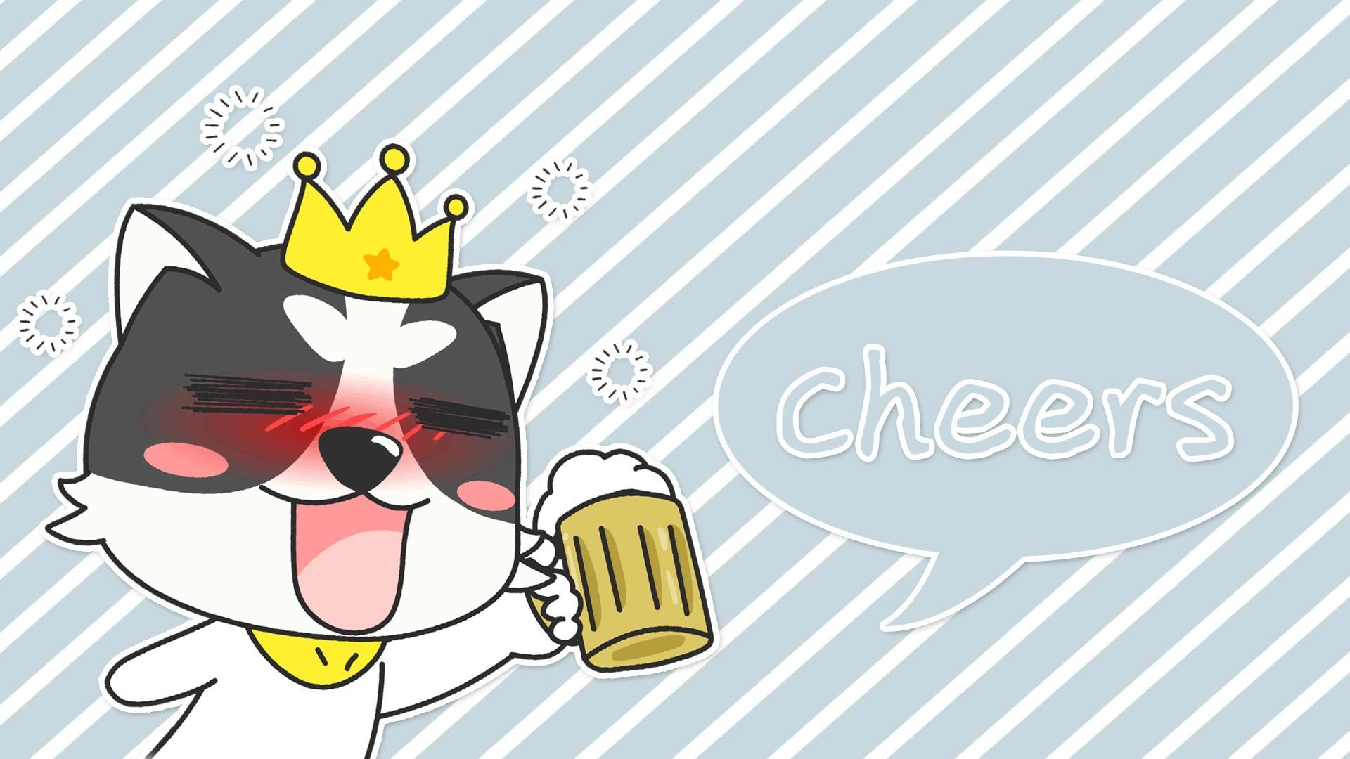 动漫,狗,哈士奇,萌,贱