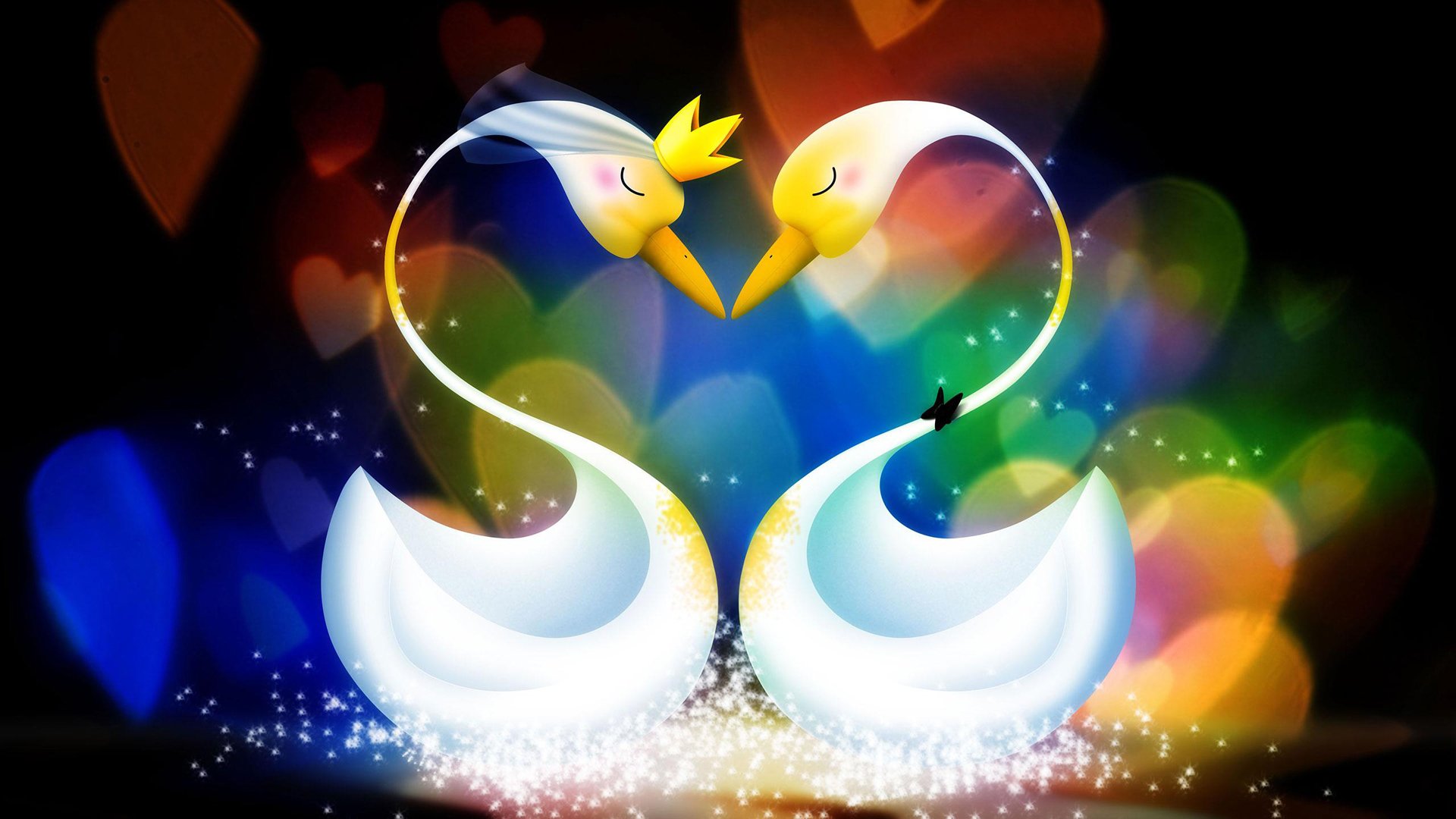 爱情,天鹅,爱心