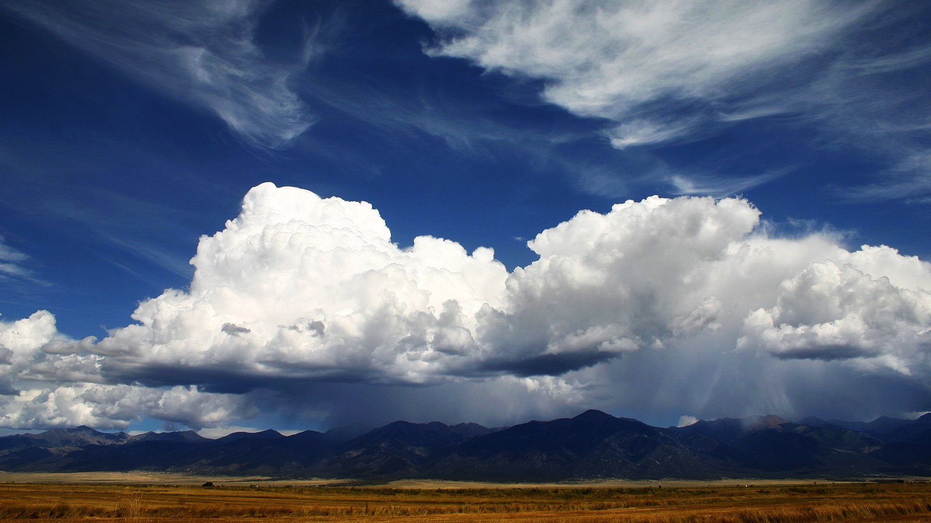 白云,天空,晴朗,广阔