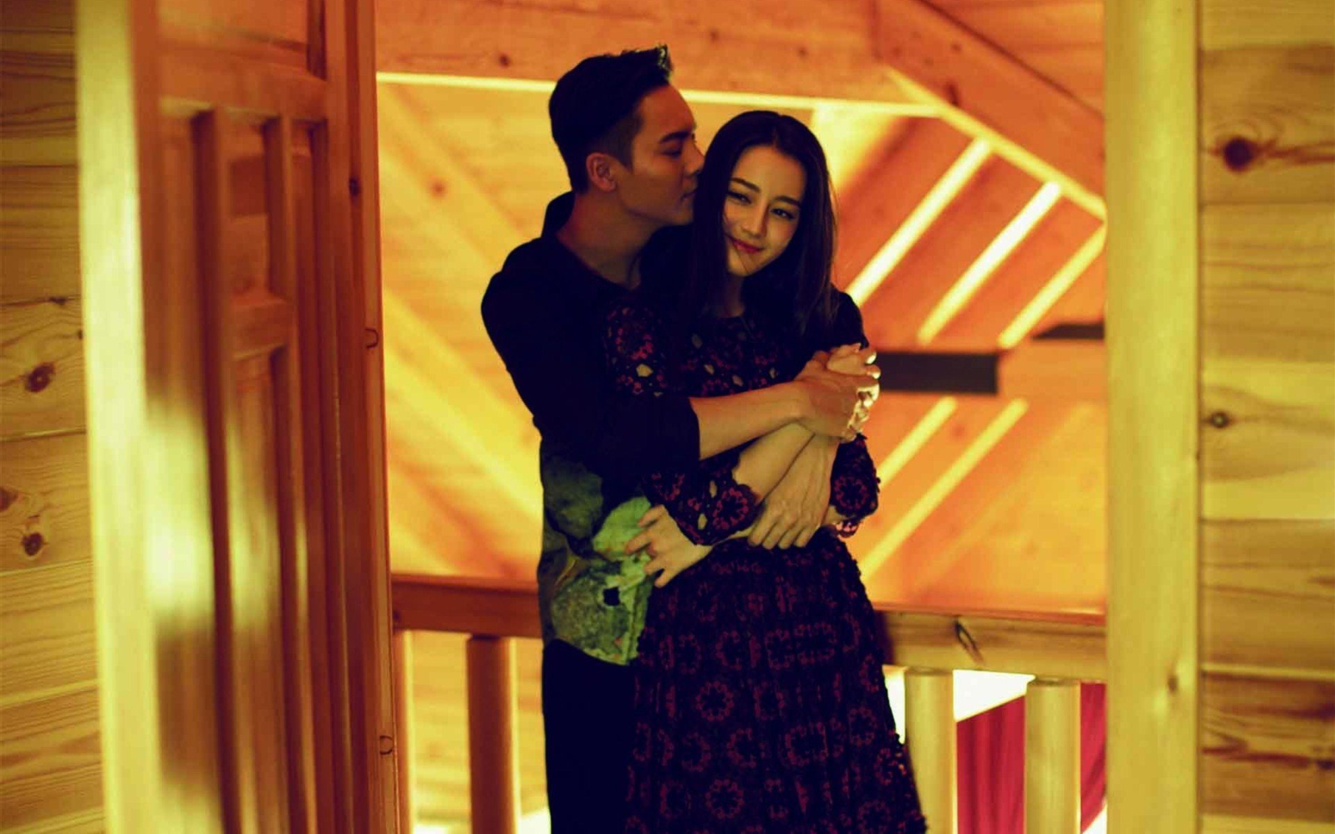 迪丽热巴,陈伟霆,甜蜜,情侣,宽屏