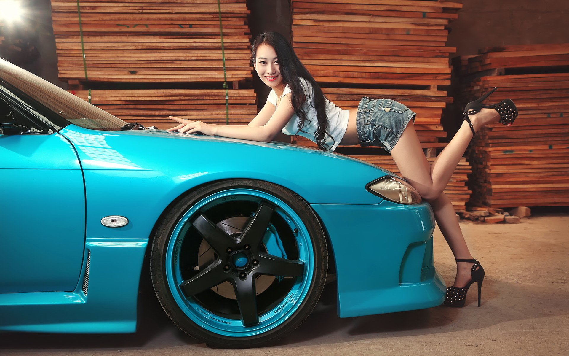 尼桑,改装车,美女,模特,李佳熙,宽屏