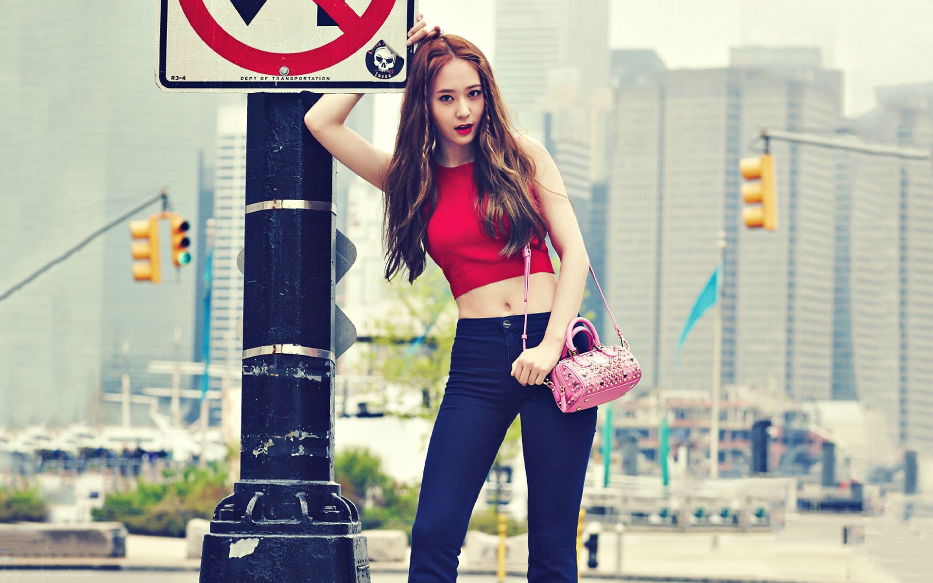 郑氏姐妹,郑秀妍,郑秀晶,美女,明星,宽屏,krystal,jessica