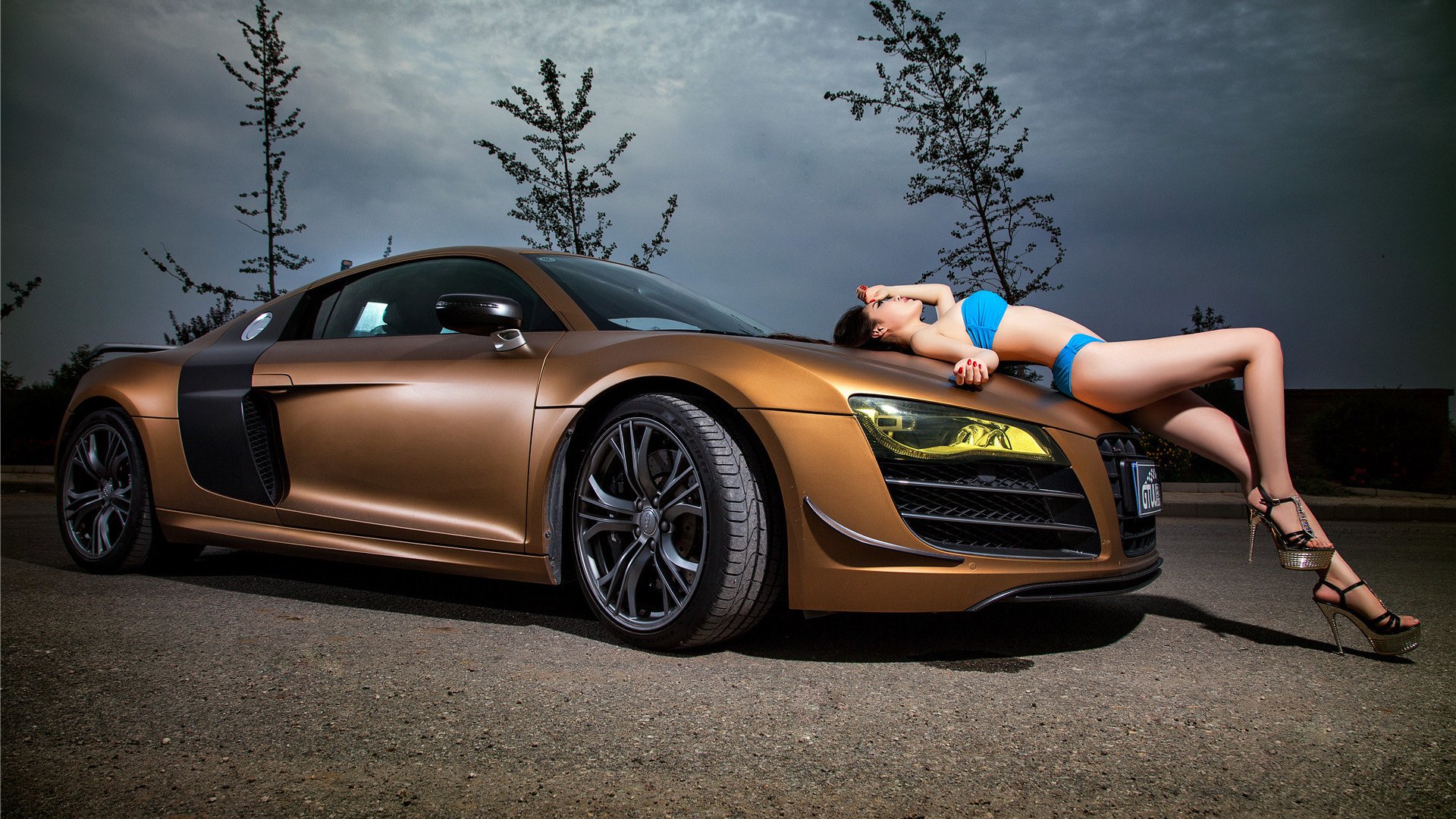 奥迪,r8,模特,车模