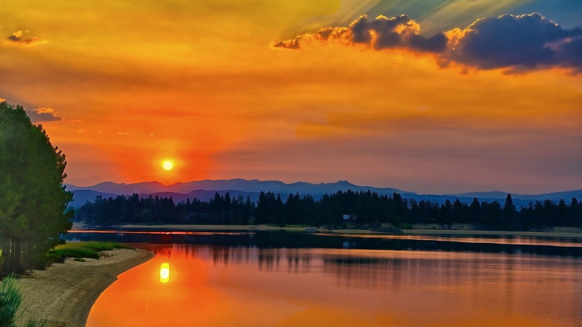 风景,自然风景,黄昏,晚霞,宽屏