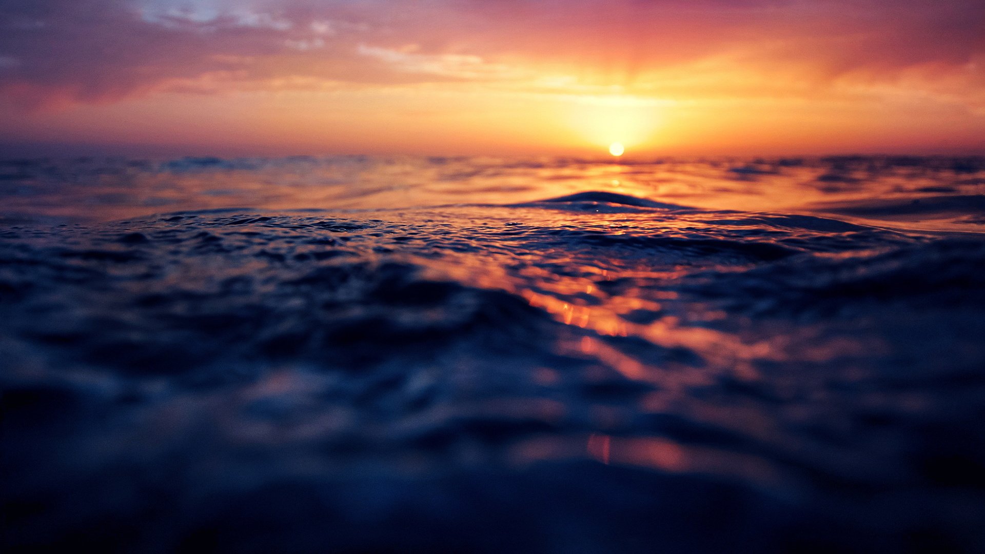 夕阳,日落,大海