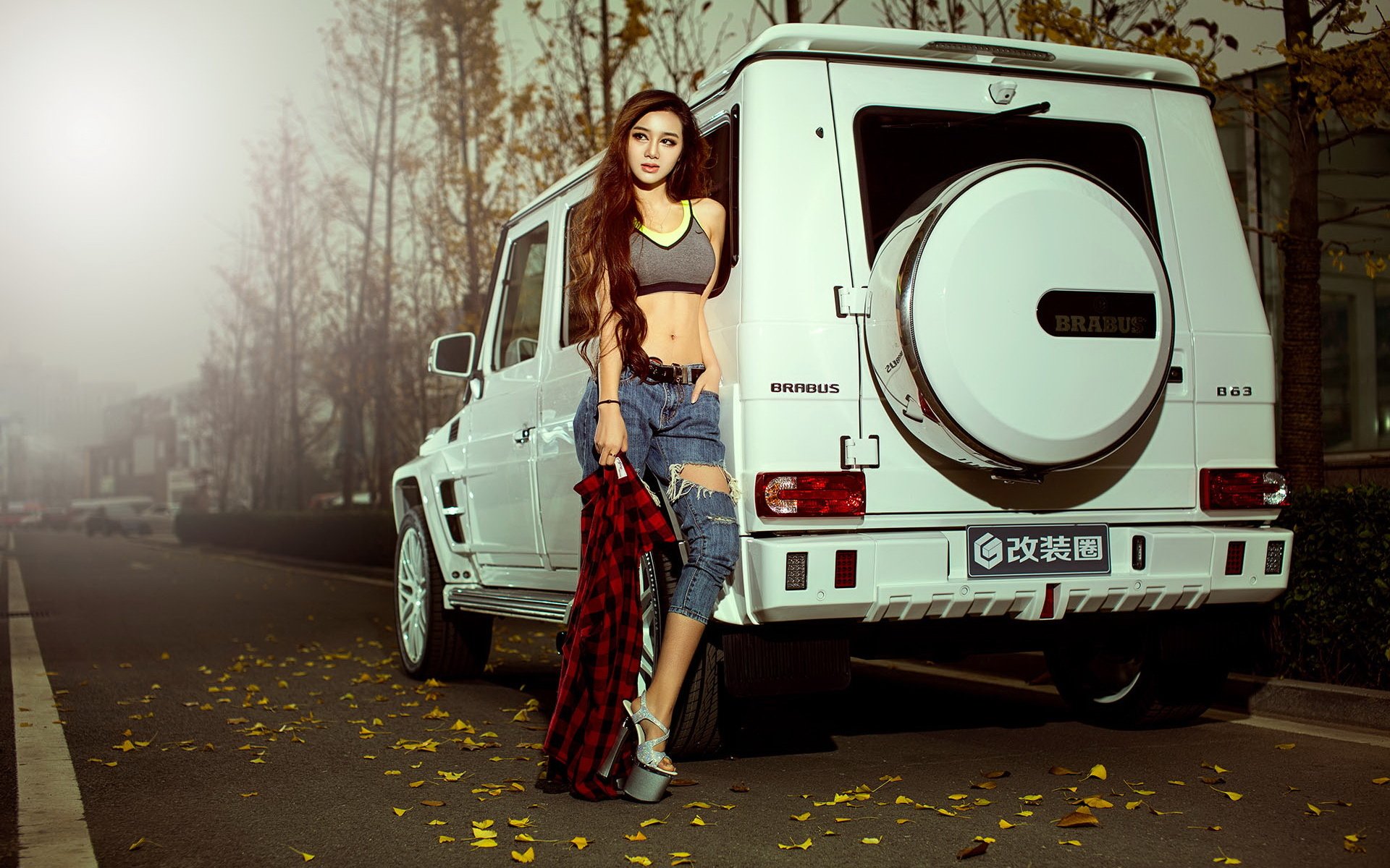 奔驰,改装车,美女,模特,小烨,宽屏