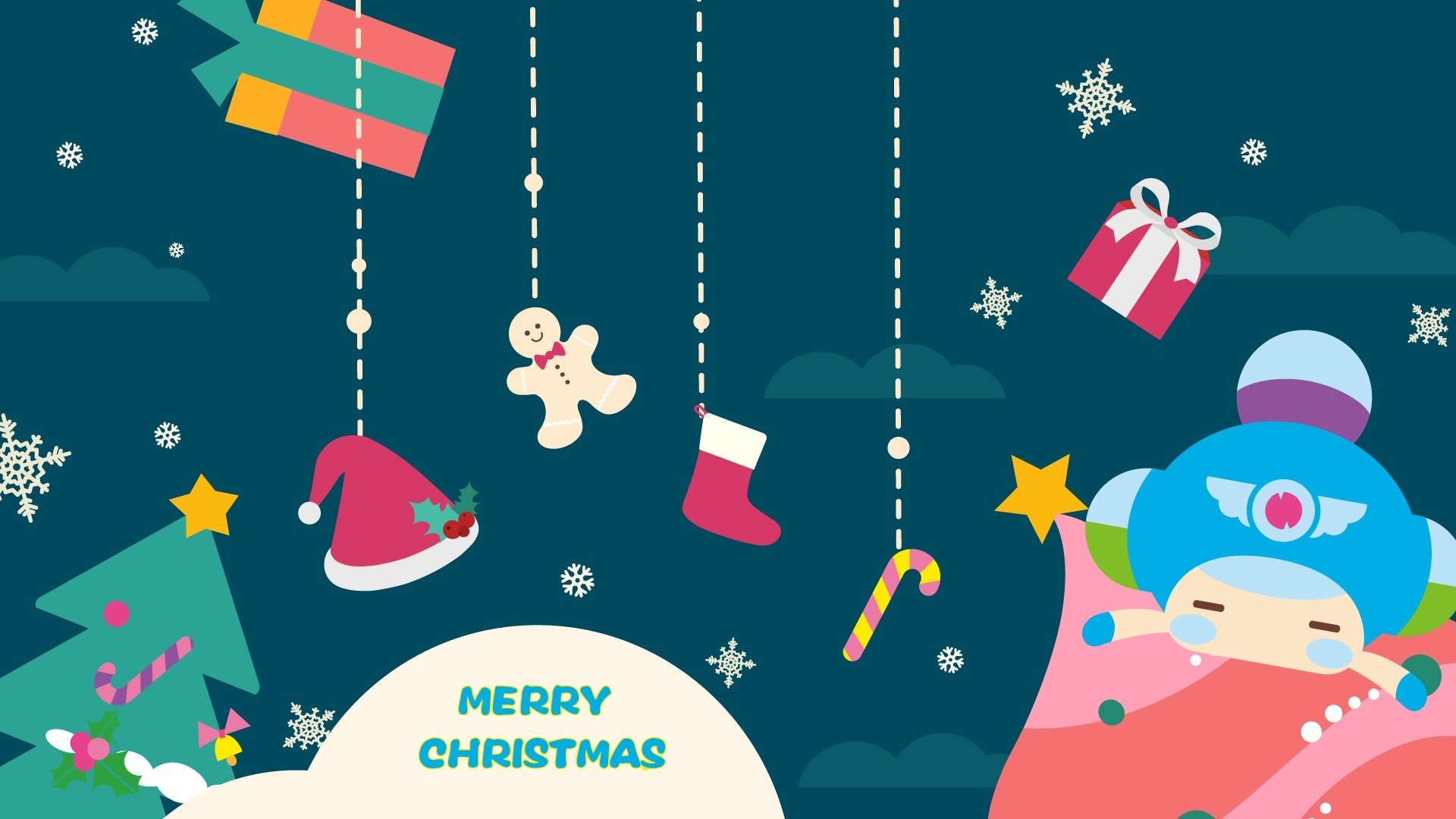 昆塔,圣诞,欢乐,雪人,礼物