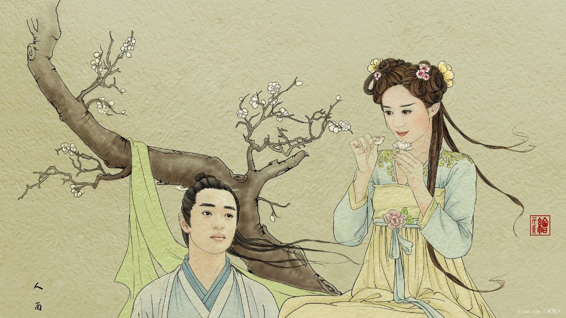 手绘,古风,花千骨,唯美